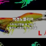 백경노블리어 5개 상품의 판매량 순위와 특징을 비교 분석하는 썸네일 이미지