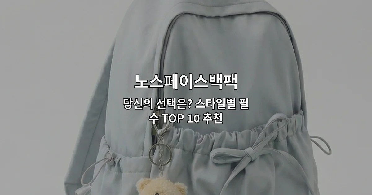 다양한 스타일의 노스페이스백팩 10가지 제품을 한눈에 비교할 수 있는 추천 가이드 썸네일 이미지