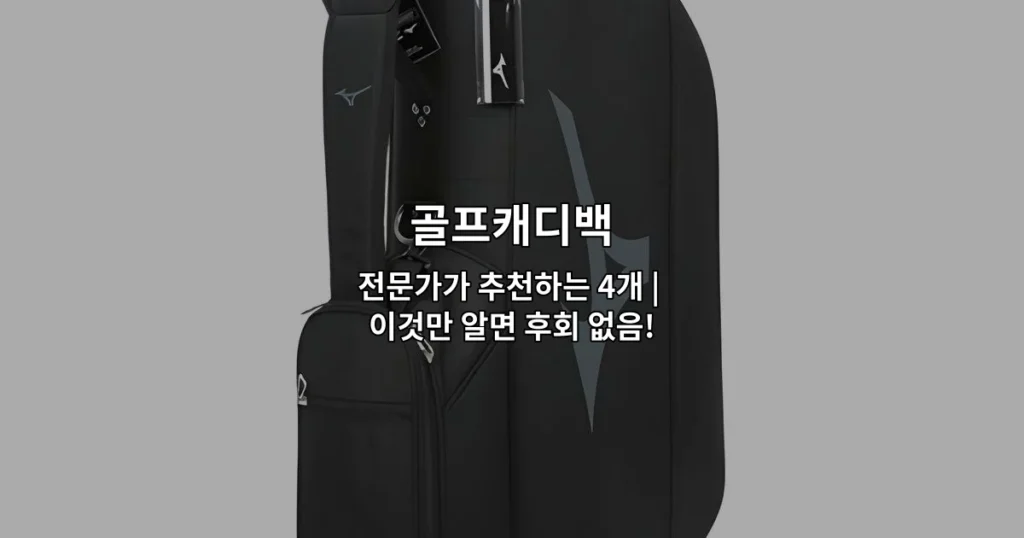 골프캐디백 전문가가 추천하는 4가지 제품을 비교 소개하는 썸네일 이미지