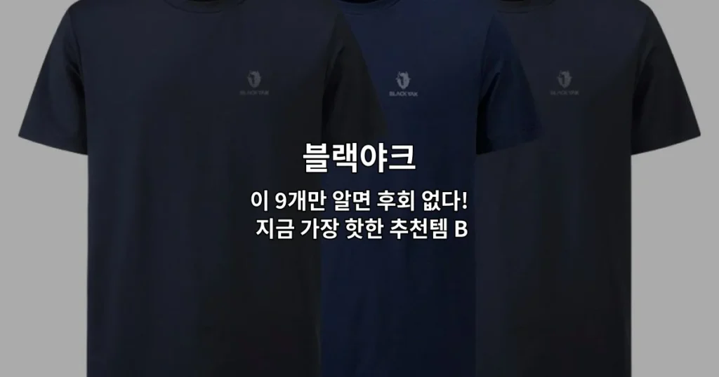 블랙야크의 인기 추천 제품 9가지를 한눈에 비교하는 썸네일 이미지