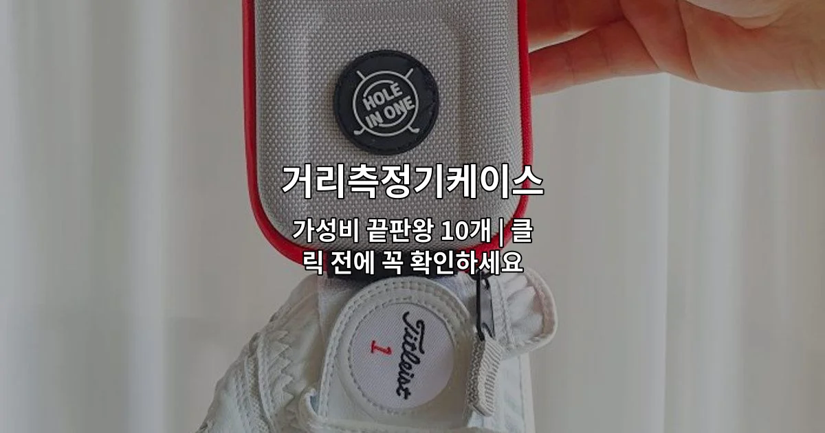 거리측정기케이스 10개 제품의 가성비를 비교 분석하는 내용을 소개하는 썸네일 이미지